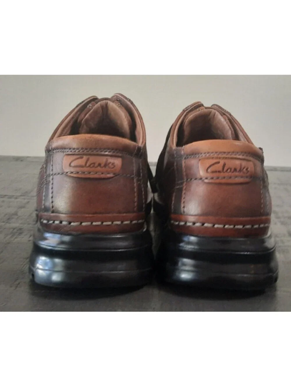 Clarks Touareg Vibe Men's Brown Leather Bicycle Toe Oxford Shoes Size 10 M 70852